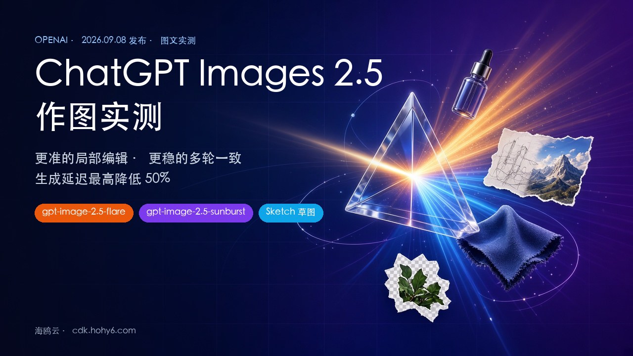ChatGPT Images 2.5 作图实测：只改你让它改的地方，OpenAI 把"编辑"做对了